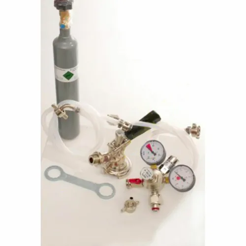 Zubehörpaket 1 mit Köpi Fitting und CO2 Flasche - Zapfanlagen-Zubehörset mit 7mm Bierschlauch und 0,5 kg CO2 Flasche, ideal für sofortiges Zapfen von Bier und geeignet für 120L Genuss!