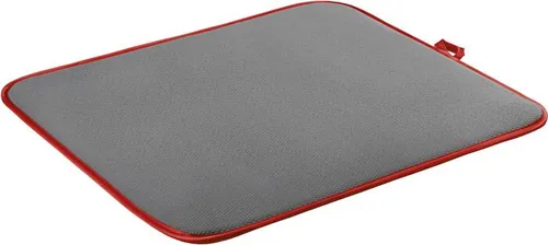 Metaltex Softex Microfaser Abtropfmatte, 45 x 40 cm 320480 001 , Farbe: grau/ rot