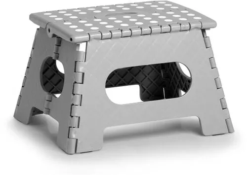 Zeller Tritthocker 13030, klappbar, aus Kunststoff, 1 Stufe, grau