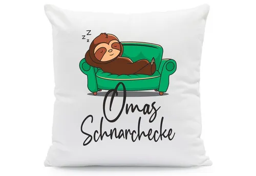 Bedrucktes Kissen mit Motiv Schnarchecke