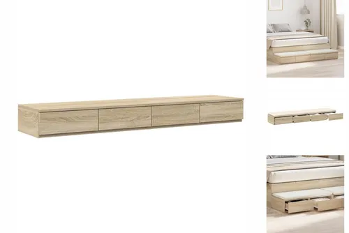 vidaXL Bett-Schubladen Sonoma Eiche 135x36,5x16,5 cm in braun von vidaXL