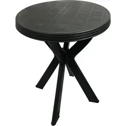 Mojawo Gartentisch Balkontisch Bistrotisch rund Anthrazit Ø70xH72cm