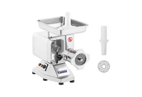 Royal Catering RCFW 220EXPERT Fleischwolf - Professioneller Edelstahl Fleischwolf mit 1.100 W Leistung, verarbeitet bis zu 220 kg/h und garantiert leisen Betrieb dank modernem Zahnradgetriebe. Ideal für Gastronomie und Metzgereien.