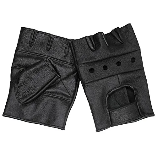 MFH Herren Fingerlose Handschuhe Deluxe Schwarz Größe S