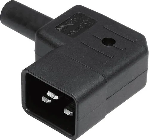 Kaiser Martin 745/sw/C Kaltgeräte-Steckverbinder 745 Stecker, gewinkelt Gesamtpolzahl: 2 + PE 16A Schwarz 1St.