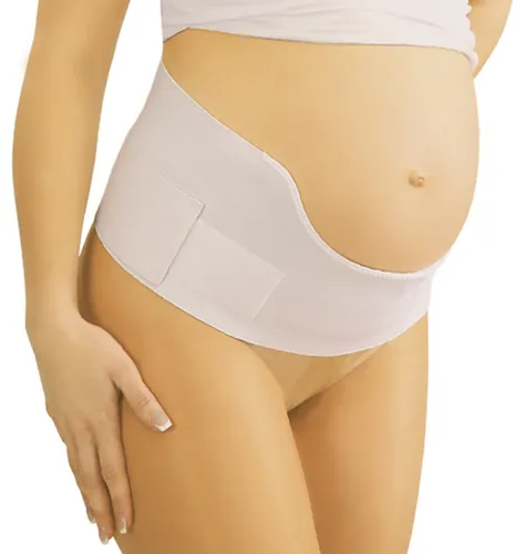 Schwangerschaftsgurt Gerda9806 - Umstandsgürtel für Bauchstütze - Beige Schwangerschaftsbandage für Damen, flexibel und ideal zur Unterstützung des Unterbauchs während der Schwangerschaft.