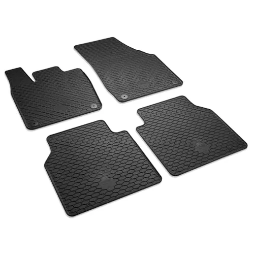 Volkswagen 10B061550041 Gummi Fußmatten 4X Allwettermatten Plus Gummimatten, schwarz