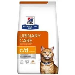 HILL'S PD Prescription Diet Feline c/d Multicare Huhn 8kg - Katzenfutter zur Unterstützung der Harnwegsgesundheit, reduziert Struvitsteine und fördert die Auflösung bestehender Steine für ein gesundes Leben Ihrer Katze.