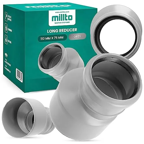 Millto™ Reduzierstück 110x75 mm Orange Rohrreduzierung Reduziermuffe Reduzierung Abwasserrohrreduzierstück Wasserleitungsadapter Abwassersysteme PP Rohrverbinder Rohrverschraubung Reduktion