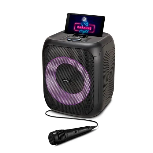 MEDION S61991 Partylautsprecher - Tragbares Soundsystem mit Bluetooth, kraftvollem Bass und Lichteffekten für drinnen und draußen