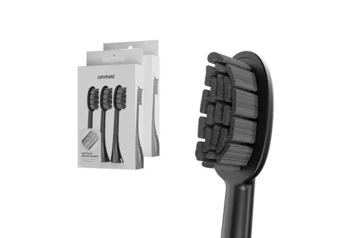 Zahnheld Bürstenkopf Ersatzbürsten Basic Soft - 6 Stück für Gero Schallzahnbürste - Weiche Bürstenköpfe für sensible Zähne - sanfte Reinigung ohne Reizung des Zahnfleisches, ideal für tägliche Zahnpflege.