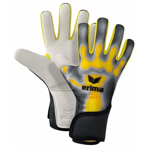 Erima Flex-Ray Pro 2.0 Torwarthandschuh grau, Größe 10 - Torwarthandschuhe mit 3,5mm Supersoft Latex für besten Grip und Dämpfung. Die Airprene-Oberhand sorgt für Flexibilität und Luftzirkulation, ideal für Torhüter.