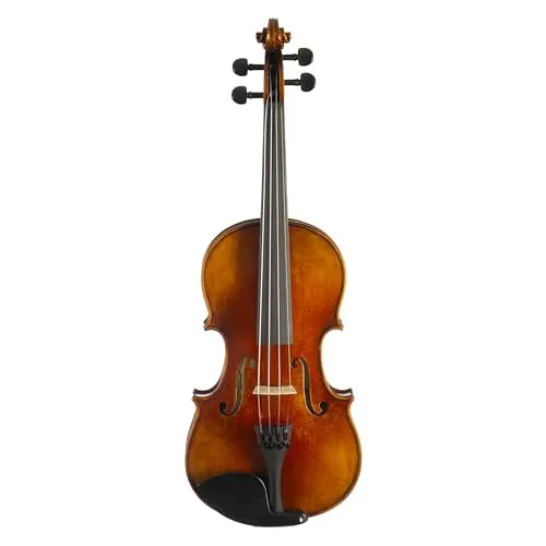 Handgefertigte 4/4 Violine Fame Concerto - Massiv Ahorn & Fichte, Ebenholz Griffbrett, inkl. Brasilholz-Bogen & Etui, ideal für Schüler & Fortgeschrittene