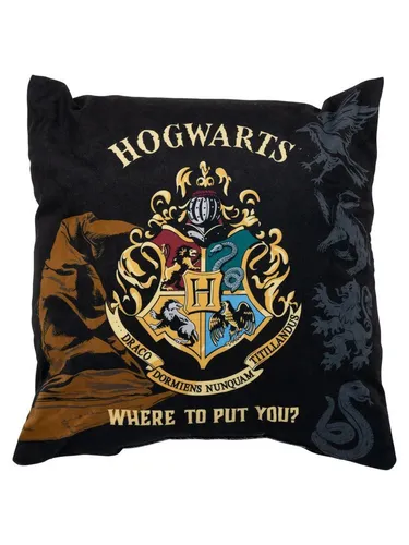United Labels® Dekokissen Harry Potter Hogwarts Kissen Plüsch Zierkissen Kopfkissen 40x40 cm