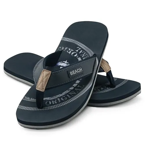 Flip-On Herren Zehentrenner | Flip | Badelatschen | Strandschuhe | Zehenstegpantolette | ZT3, Farbe:Original Schwarz, Gr.:42 / UK 8