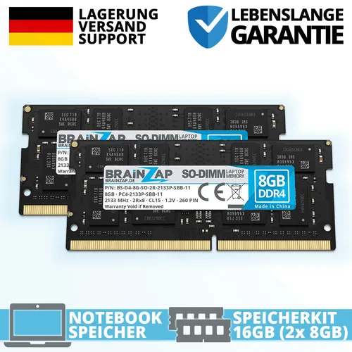 16GB DDR4 RAM PC4-2133P-SBB-11 SO-DIMM 2Rx8 1.2V CL15 Notebook Laptop (2x 8GB)