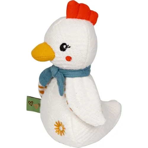 Die Spiegelburg Knistert Huhn Plüschtier - Little Wonder, 10 x 14 cm, Baumwolle, Polyester