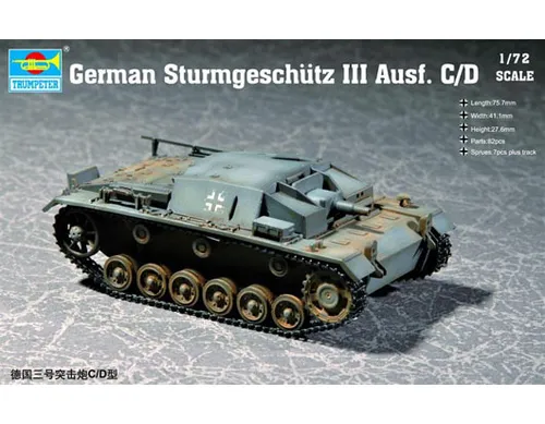 Trumpeter 07257 Germany Sturmgeschutz III Ausf. C/D NEU OVP ,