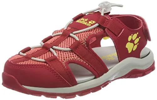 Jack Wolfskin Jungen Unisex Kinder Outdoor Action Sandal K - Wanderschuhe mit griffiger Gummisohle und Klettverschluss, ideal für Abenteuer im Freien und sommerliche Freizeitaktivitäten.