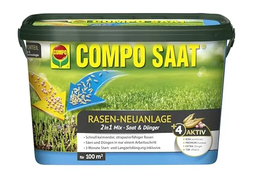 COMPO Rasen-Neuanlage-Mix Samen&Dünger 2,2kg für 100m²