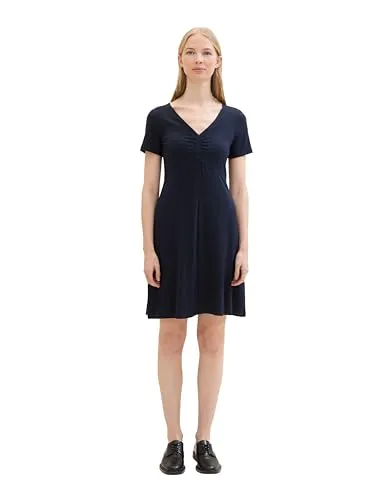 TOM TAILOR Minikleid mit Allover-Print in blau von Tom Tailor