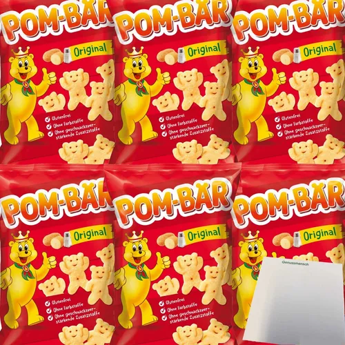 Funny Frisch Pom-Bär Kartoffel-Snack Glutenfrei 6x75g Packung usy Block
