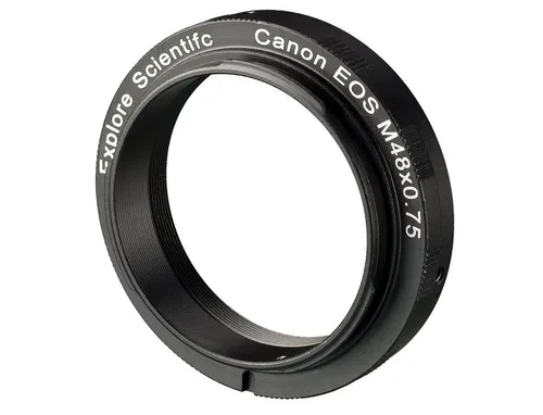 Explore Scientific Kamera-Adapter M48 für Canon EOS - Telekonverter für Kameras, speziell für Canon EOS, mit großem Innendurchmesser von 47,5 mm und ohne Vignettierung für Vollformat-Sensoren.