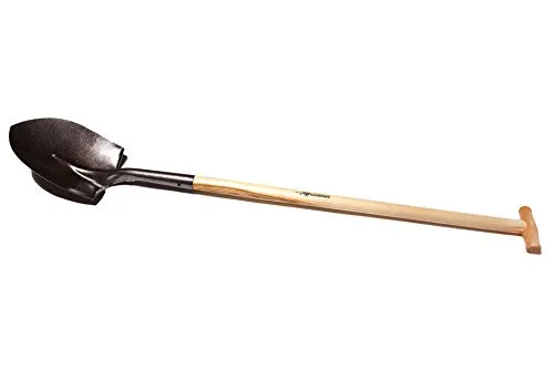 Krumpholz Spaten Spatenschaufel mit Eschen-T-Stiel - Gartenwerkzeuge, robust aus Kohlenstoffstahl und ideal für präzises Arbeiten im Garten.