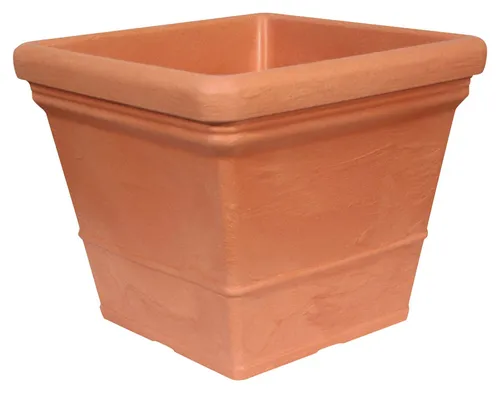 Geli Blumentopf Parma 40x40cm - Hochwertiger Blumentopf aus Impruneta, ideal für Garten und Balkon, sorgt für optimale Pflanzenentwicklung und ist frostbeständig.