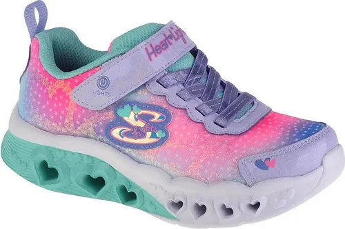 Skechers Flutter Heart Lights Simply Love Sneakers für Mädchen - Sneaker für Mädchen mit leuchtenden Herzen, bequemem Slip-On-Stil und gepolsterter Zwischensohle für optimalen Tragekomfort.
