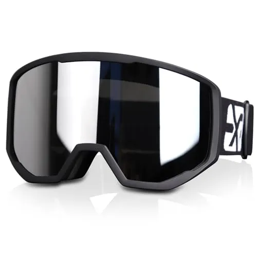 EXP VISION Skibrille Pro Anti-Beschlag-Skibrille, 100% UV400-Schutz, Snowboardmaske, Maske und Skibrille, Motorrad, Skateboard, für Männer, Frauen, Jungen und Mädchen