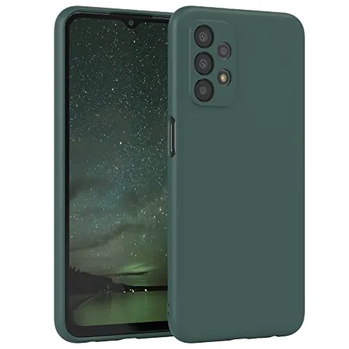 EAZY CASE - Silikonhülle für Galaxy A23 5G Hülle Silikon Case Grün weich stoßfeste Handyhülle Schutzhülle mit Kameraschutz Dünn Premium Schutz Cover TPU Phone Bumper in Piniengrün Matt
