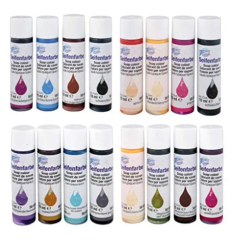 CREARTEC Natürliche Seifenfarbe - Seifenherstellung/Seifenkreationen - 16 unterschiedliche Opak Seifenfarben - Inhalt: 160ml - Made in Germany