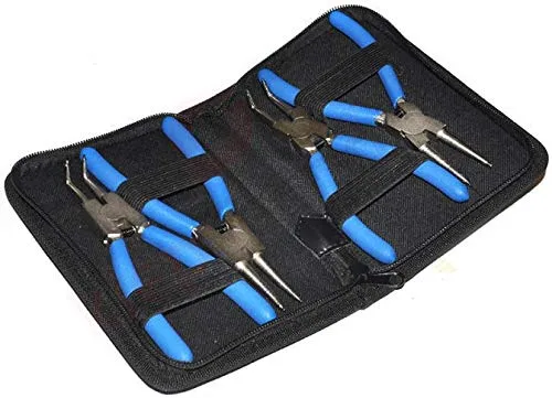 4-tlg. 175mm Sicherungsring Zange Sprengringzangen Sprengring Sicherungsringzange