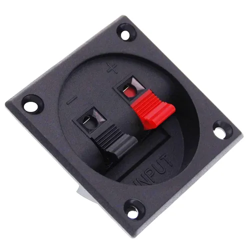 Lautsprecherterminal Klein Quadratisch 57 x 57 mm Schraublöcher Boxen Anschluss