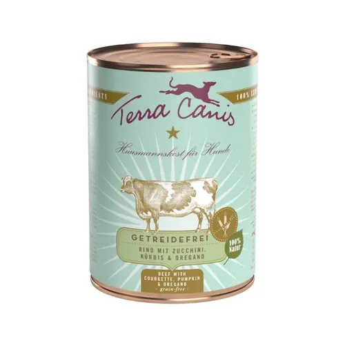 Terra Canis Getreidefrei - Rind mit Zucchini, Kürbis & Oregano 6x400 g