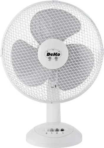 Deko Tischventilator Ø290mm 40W - 3-stufiger Ventilator mit Oszillation - Sonstige, leistungsstarker Tischventilator mit 3 Gebläsestufen und 1730 m³/h Luftumwälzung für erfrischende Kühle an heißen Tagen.