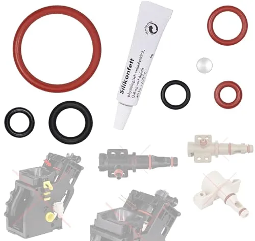 Snapworld-Kaffee Premium Dichtung, O-Ringe für Philips Saeco Gaggia Kaffeemaschinen, Dichtungsringe zu Brühgruppe Supportventil Cremaventil Auslaufstutzen Wartungssatz für RI EP HD SM + Silikonfett