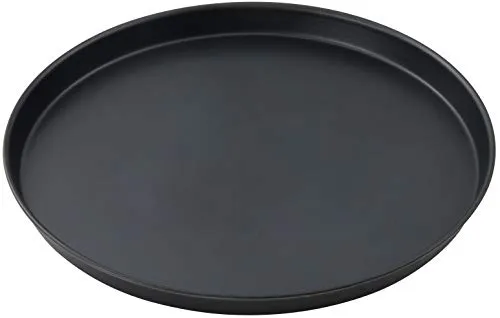 FMprofessional Pizzablech Ø 28 cm, hochwertiges Pizzabackblech, rundes Backblech aus Blaublech, Blech für tiefgekühlte und selbstgemachte Pizza, qualitative Pizzaform, Menge: 1 Stück