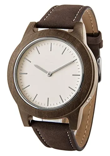 Zeit-Bar Funk-Armbanduhr Herren, Holzgehäuse
