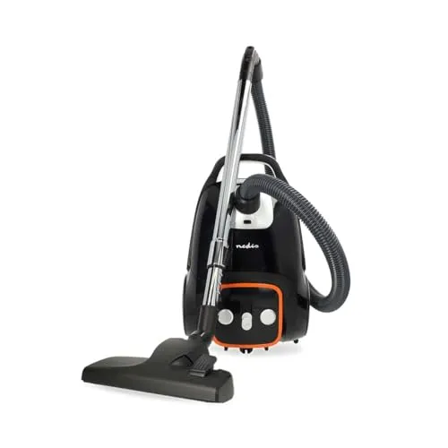 Nedis Staubsauger VCBG250GY - Effizient und Leise - Staubsauger mit 700 W, 3L Staubkapazität und HEPA-13 Filter. Ideal für Allergiker, leise im Betrieb (<72 dB) und mit 9m Aktionsradius für gründliche Reinigung von Teppich und Hartböden.