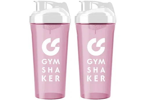 GYMSHAKER Protein Shaker 2er Pack Trinkflasche für Fitness, Sport, Bodybuilding & Muskelaufbau, (Spar-Set, 2-tlg., Premium Protein Shaker), Auslaufsicher, Spülmaschinengeeignet, BPA-frei