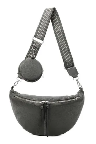 ITALYSHOP24 Schultertasche Damen XXL - Vielseitige CrossBody Umhängetasche - Schultertaschen aus hochwertigem Kunstleder mit verstellbarem Umhängegurt. Praktisch als CrossOver oder Hüfttasche, ideal für jeden Anlass.