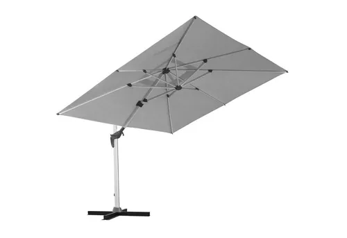 anndora-sonnenschirm Ampelschirm aus Aluminium Marktschirm mit Kurbelmechanik, LxB: 400,00x300,00 cm, Winddach - 360° drehbar - witterungsbeständiger Stoff