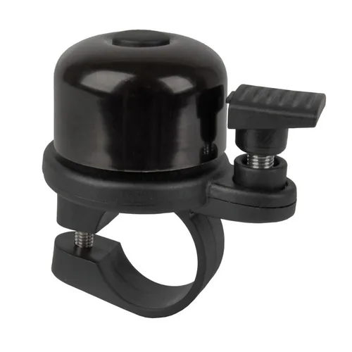 AirBell Klingel für Airtag - Schwarz mit Halterung - Fahrradklingel mit 31.8mm Klemme, ideal für sicheres Radfahren und einfache Ortung mit Airtag.