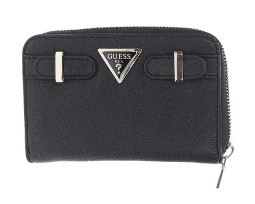 GUESS Eco Ali Zip Around Wallet Black - Damen-Geldbörsen, stilvolle Geldbörse im genarbten Design, handlich und ideal für modische Outfits. Maße: 14 x 9,5 x 2,5 cm.
