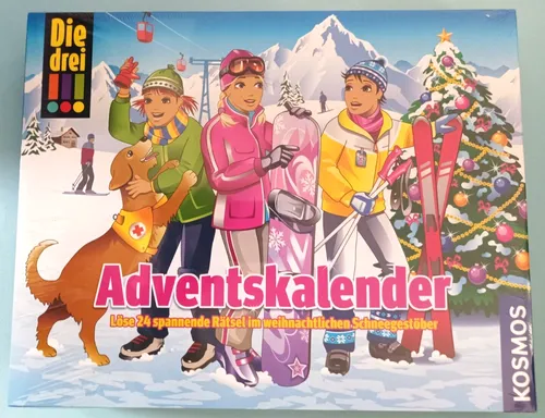 Die drei !!! Adventskalender Schneegestöber - Türchen-Adventskalender für Kinder - Mehrfarbiger Adventskalender mit Spielzeugfüllung, ideal für die Vorweihnachtszeit und ein tolles Geschenk für kleine Fans der Drei !!!.