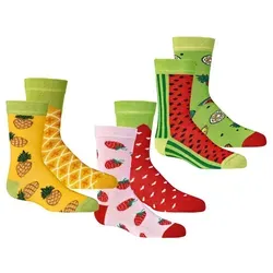 FussFreunde Kurzsocken 6 Paar Kurzschaft Kinder Socken für Mädchen & Jungen weiche Baumwolle bunt 23-26