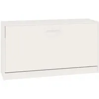 vidaXL Schuhbank Hochglanz-Weiß 80x24x45 cm