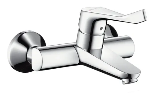 Hansgrohe Focus Einhebel-Waschtischmischer - Chrom, Wandmontage - Moderne Waschtischarmatur mit Comfortgriff für einfache Handhabung und elegantes Design, ideal für jedes Badezimmer.